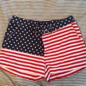 Women’s Chubbies American Flag cotton shorts sz 8